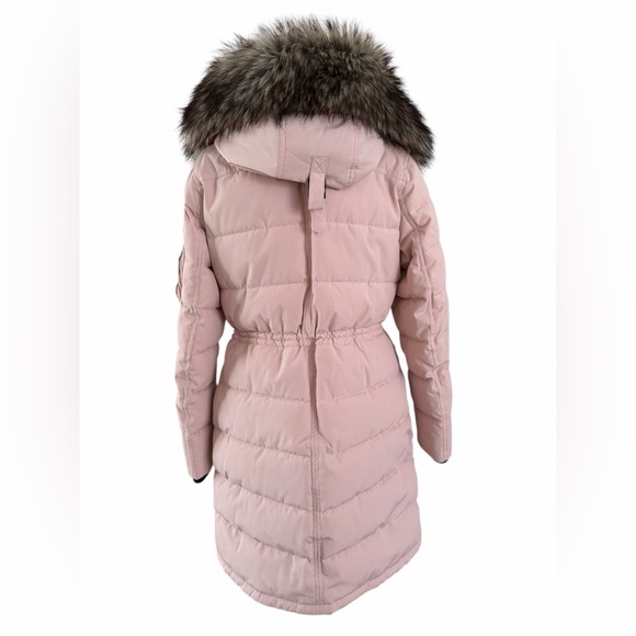 BCBG generation faux fur hooded Light Pink Puffer Coat - Picture 5 of 9